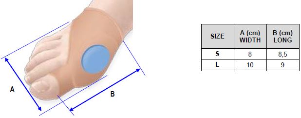 Бандаж с защитной подушечкой при бурситах большого пальца стопы Orliman Sofy-plant® gel GL-121